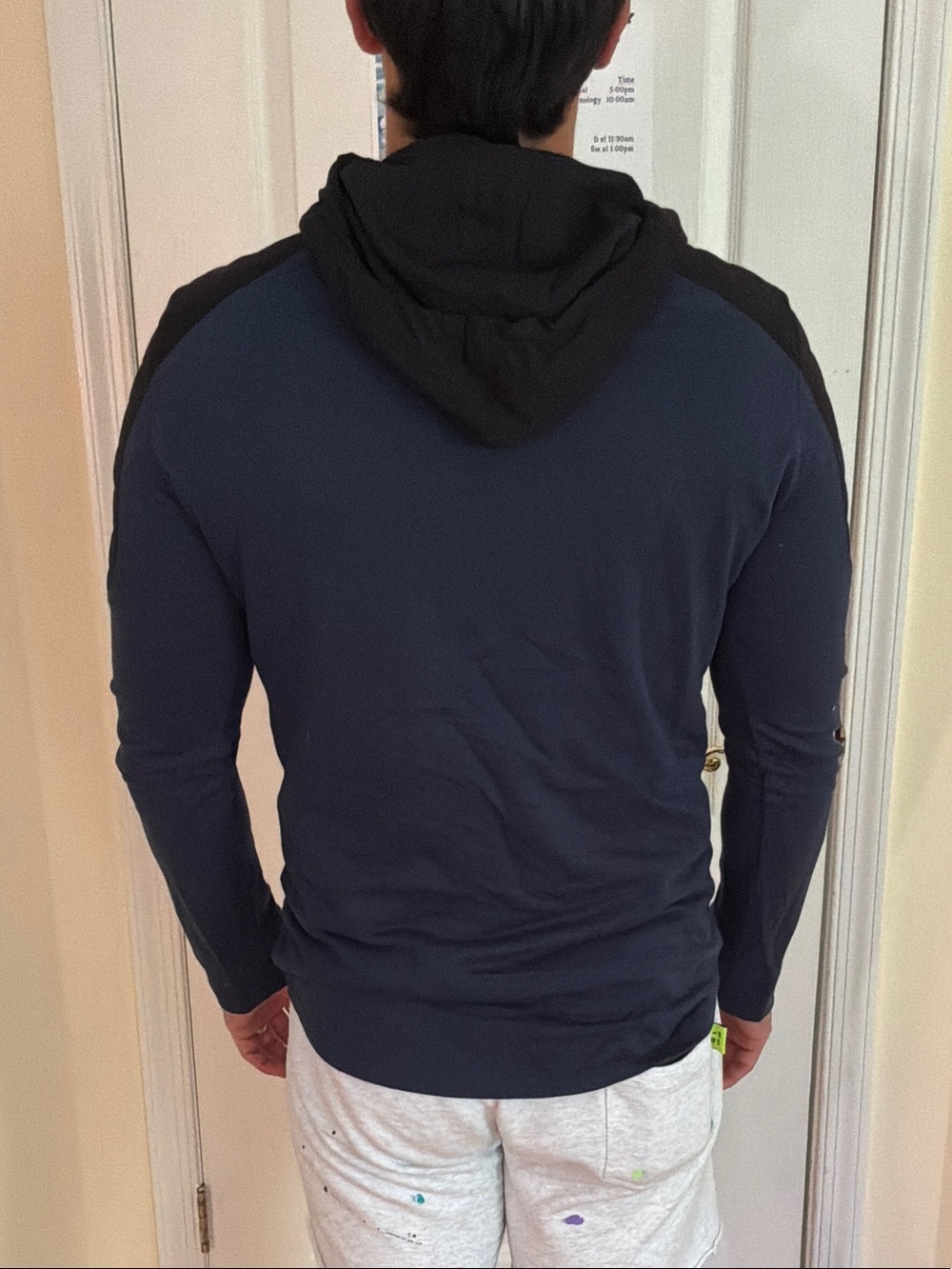 Balmain x H&M Navy and Black Long-Sleeve Slim Hoodie - Picture 3 of 4